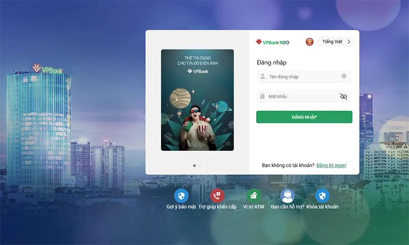 Cách lấy bill chuyển tiền VPBank trên website