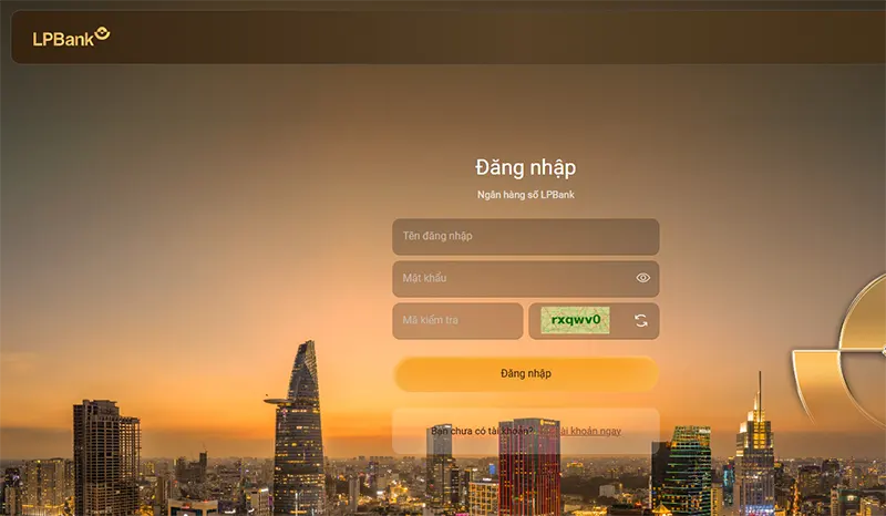Cách tạo bill chuyển tiền LPBank trên web