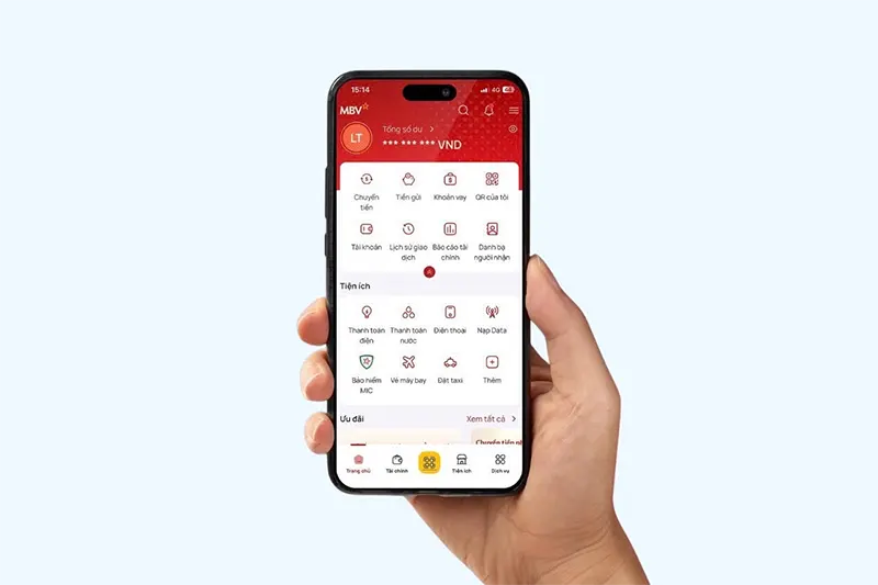 Cách tạo bill chuyển tiền MBV trên điện thoại