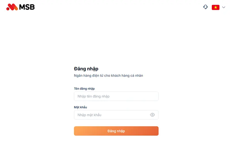 Cách tạo bill chuyển tiền MSB trên Internet Banking
