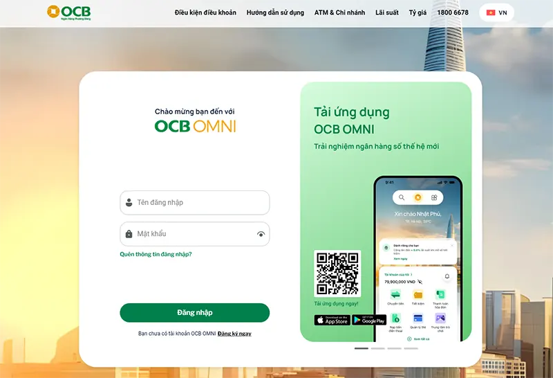 Cách tạo bill chuyển tiền OCB trên website