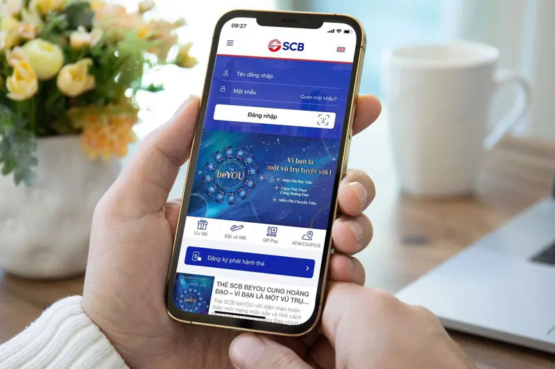 Cách tạo bill chuyển tiền SCB trên điện thoại