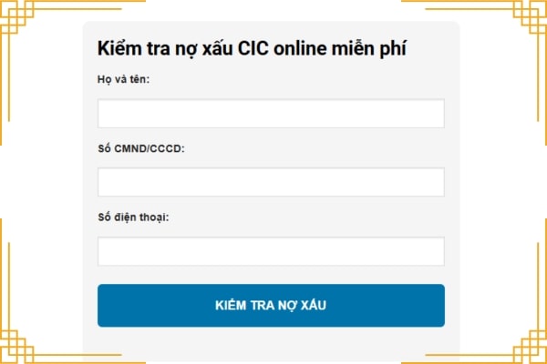 Toolvietnam.top – Kiểm tra CIC miễn phí