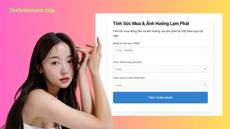 Công cụ tính sức mua của tiền theo lạm phát