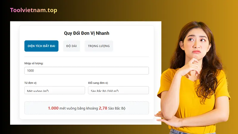 Đổi đơn vị diện tích online