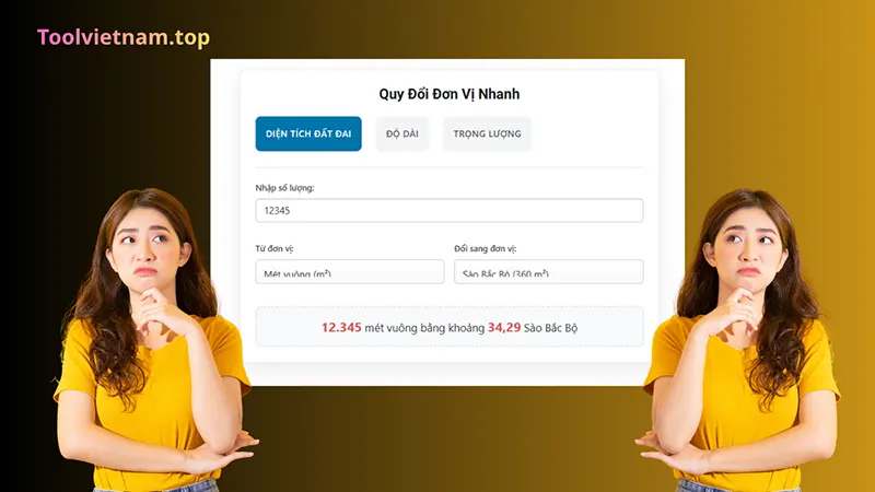 Quy đổi đơn vị miễn phí trên ToolVietnam
